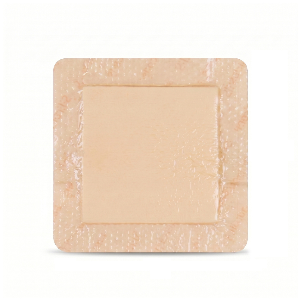 Pansament din spumă cu margini din silicon de 7,5 x 7,5 cm