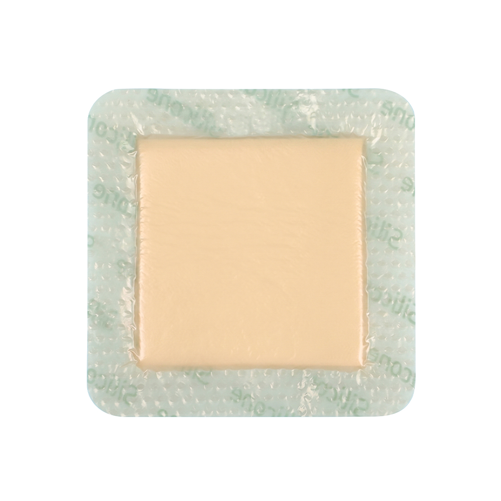Pansament din spumă cu margini din silicon de 10x10 cm