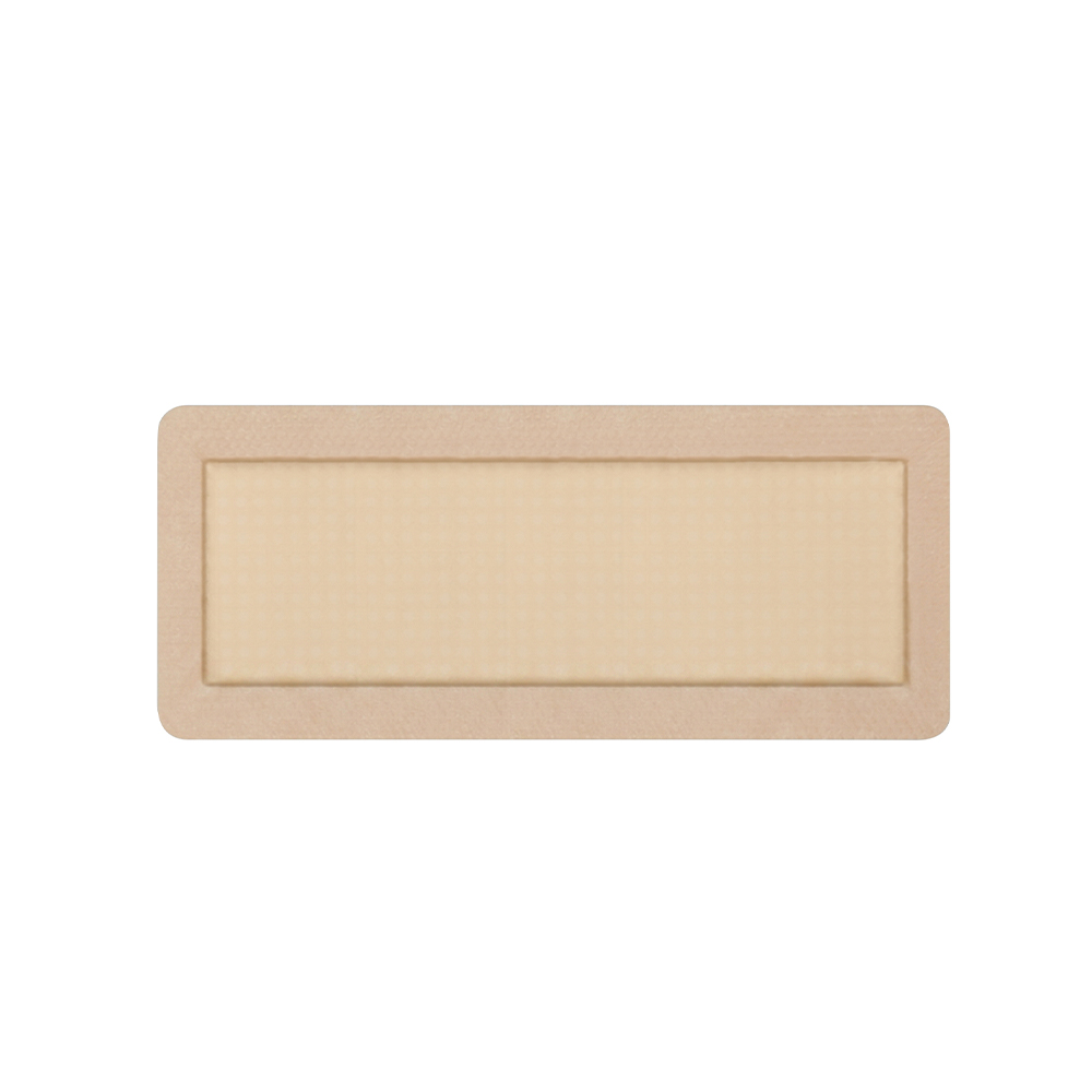 Pansament dreptunghiular din spumă cu margini din silicon de 30x10 cm