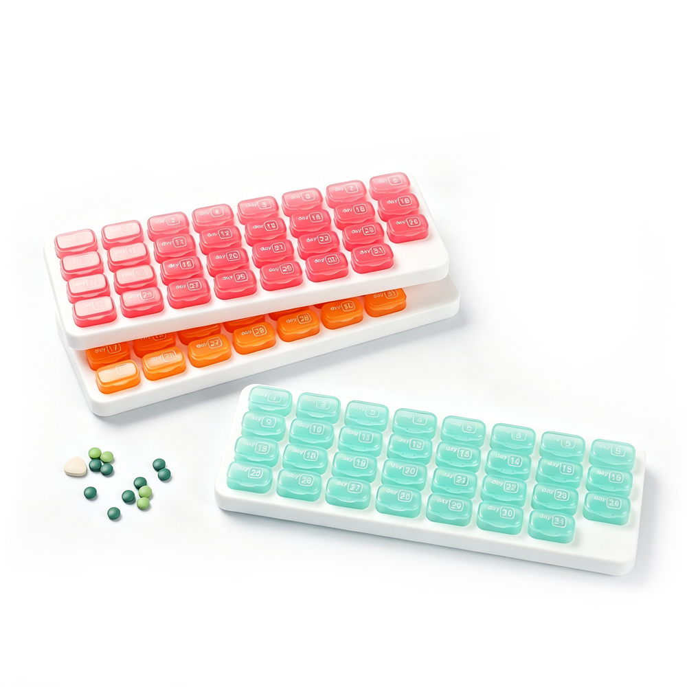 Cutie de pilule în stil tastatură de 31 de zile