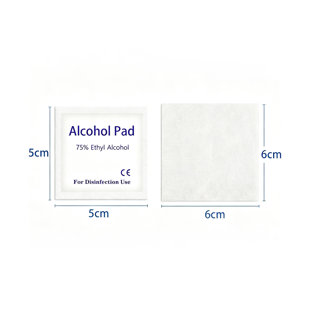 Tampoane de dezinfecție de unică folosință cu alcool 75%.